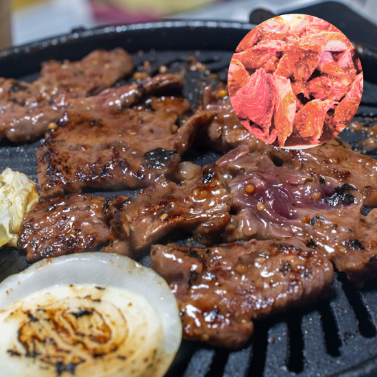 【直送】国産黒毛和牛　味付け焼肉　450g　発泡ケース（6点入）