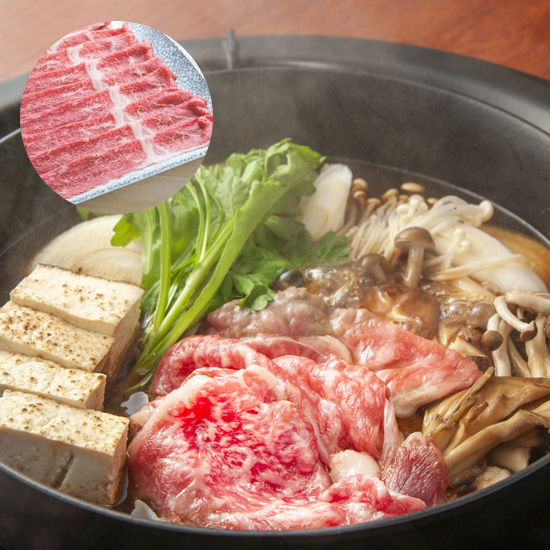 【直送】未来とかち牛　モモすき焼き用　540ｇ　発泡ケース（6点入）