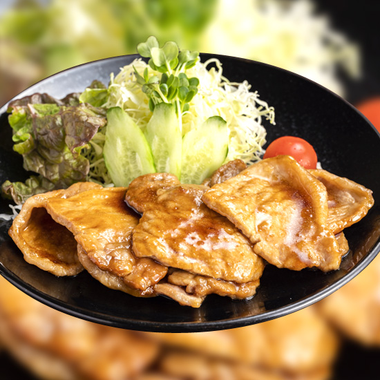 【直送】豚ロース生姜焼き(調理済み)4枚入り×2個（20点入）