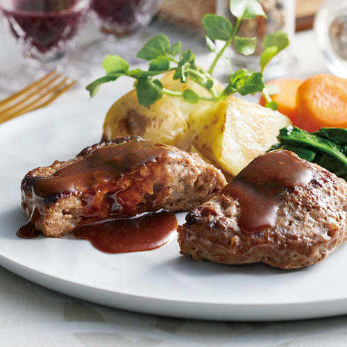 「JINBO MINAMI AOYAMA」焼き目つきハンバーグ