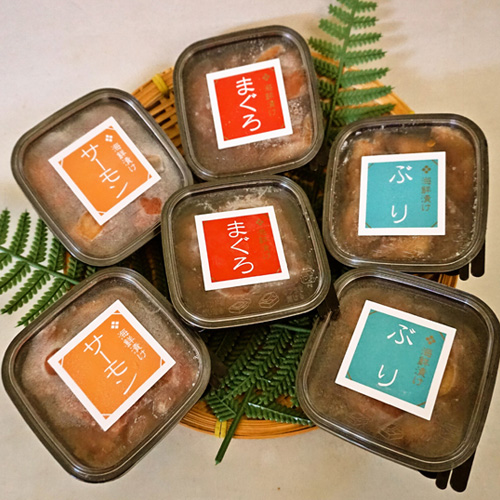 海鮮漬け丼の具3種6P（ふくいサーモン・ぶり・まぐろ）