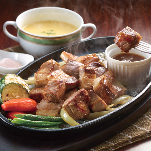 九州産黒豚 角切りステーキ