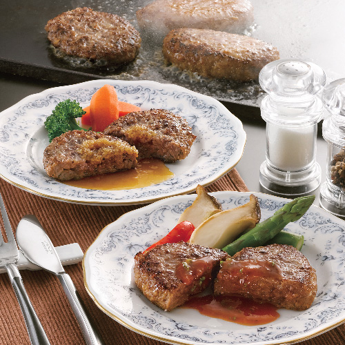 宮崎県産黒毛和牛 生ハンバーグと国産合挽き 生ハンバーグ